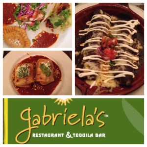 Empanadas de Pollo Organico, Al Pastor Tacos, Shrimp Chimichanga, and Suizas