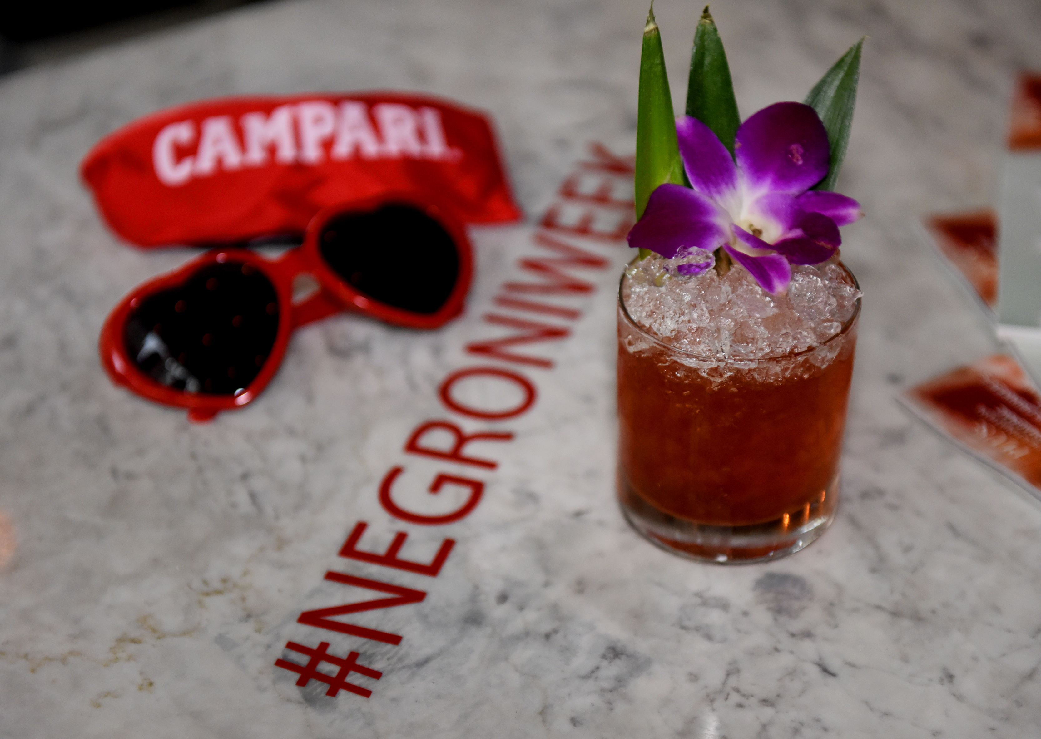 Negroni Week kick-off at The Rag Trader, Monday, June 4, 2018, in New York.